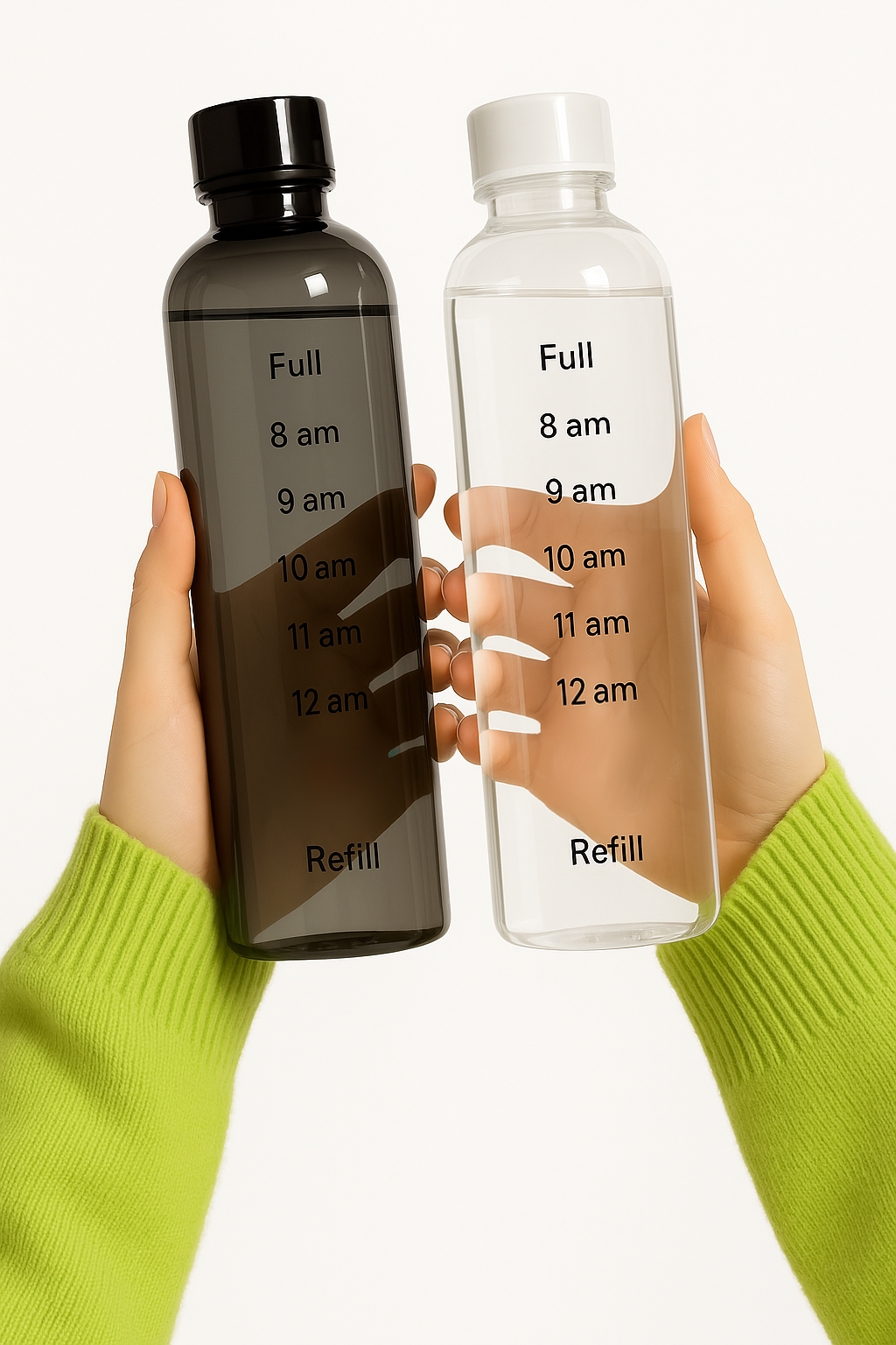 Borraccia Moovly - Borraccia Portatile con Scala Temporale e Funzione Antigoccia